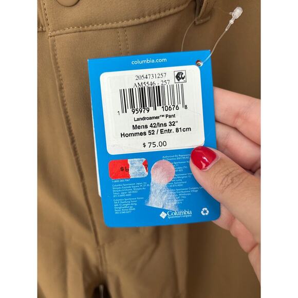 Columbia Men's Brown Omni-Shield Shade Landroamer Pants Size 42 - Picture 12 of 12